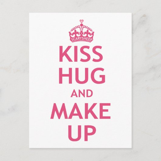 Carte Postale Embrasser et se maquiller (Devant)