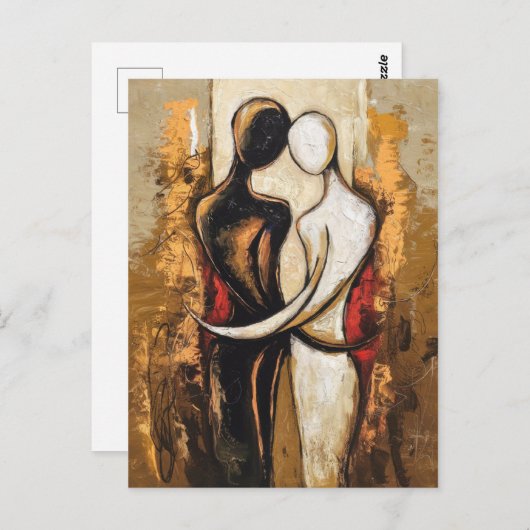 Carte Postale Embrasser éternel (Devant / Derrière)