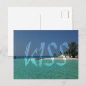 Carte Postale Embrasser le graffiti blanc transparent (Devant / Derrière)