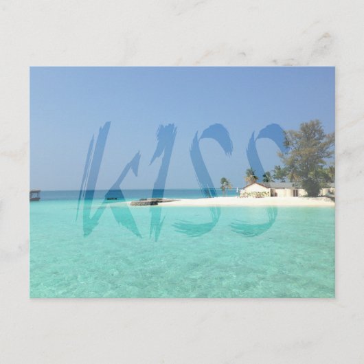Carte Postale Embrasser le graffiti blanc transparent (Devant)