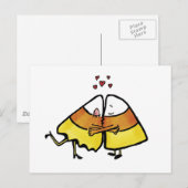 Carte Postale Embrasser les bonbons d'Halloween Cones (Devant / Derrière)