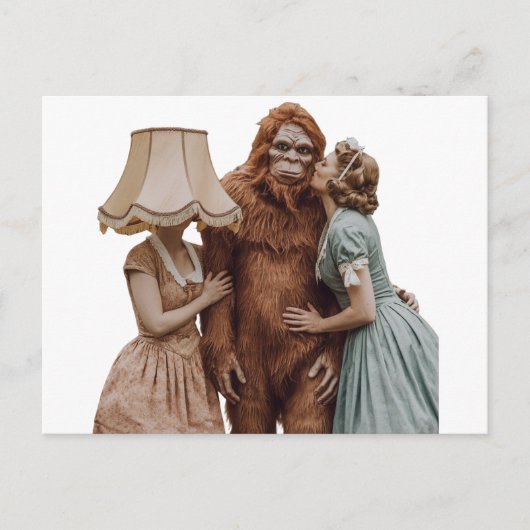 Carte Postale Embrasser Sasquatch (Devant)