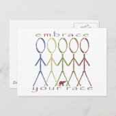 Carte Postale "embrasser votre race" (Devant / Derrière)