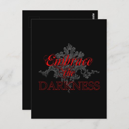 Carte Postale Embrassez l'obscurité (Devant / Derrière)