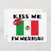 Carte Postale Embrassez-moi que je suis mexicain (Devant / Derrière)