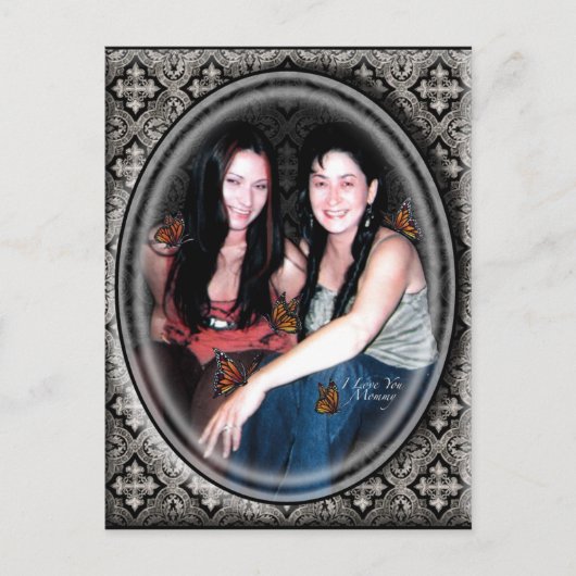 Carte Postale Embrous et souhaits de baisers à papillon (Devant)