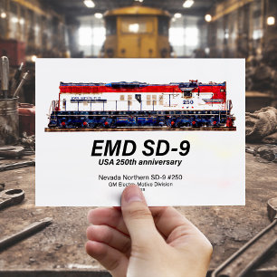 Carte Postale EMD SD-9 USA 250e Anniversaire Locomotive patrimon