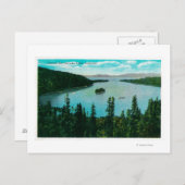 Carte Postale Emerald Bay Vue sur le lac Tahoe Lake Tahoe, CA (Devant / Derrière)