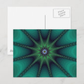 Carte Postale Emerald Fractal Starburst (Devant / Derrière)