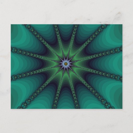 Carte Postale Emerald Fractal Starburst (Devant)
