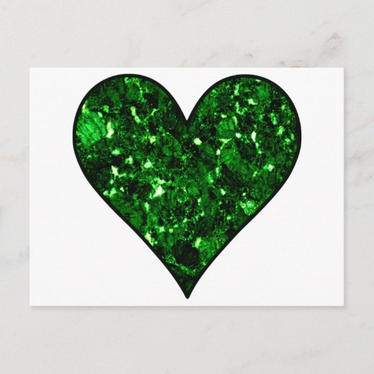 Carte Postale Emerald Gem Heart (Devant)