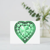 Carte Postale Emerald Gem Heart (Debout devant)