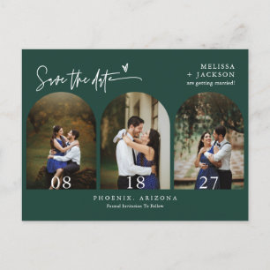 Carte Postale Emerald Green Arch Photo QR Code Enregistrer la da