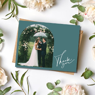 Carte Postale Emerald Green Photo Mariage Merci