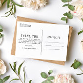 Carte Postale Emerald Green Photo Mariage Merci