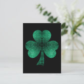 Carte Postale Emerald Green Sparkles Shamrock St Patrick's Day (Debout devant)