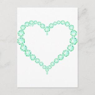 Carte Postale Emerald Jewel Heart