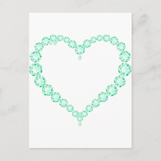 Carte Postale Emerald Jewel Heart (Devant)
