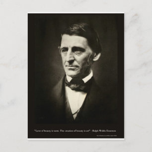 Carte Postale Emerson Love Of Beauty Is Taste Love Citations Cad