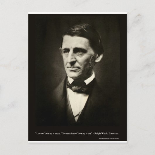 Carte Postale Emerson Love Of Beauty Is Taste Love Citations Cad (Devant)
