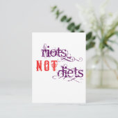 Carte Postale Émeutes pas régime (violet et rouge) (Debout devant)