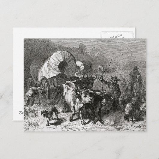 Carte Postale Émigration vers le pays occidental (Devant / Derrière)