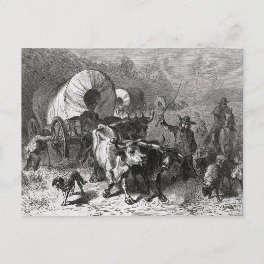 Carte Postale Émigration vers le pays occidental (Devant)