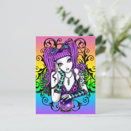 Carte postale "Emilicous" Crystal Ball Rainbow Fai (Debout devant)