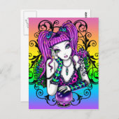 Carte postale "Emilicous" Crystal Ball Rainbow Fai (Devant / Derrière)