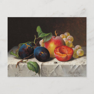 Carte Postale Emilie Preyer : Fruits et mouches