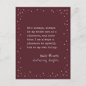 Carte Postale Emily Brontë, Machine à écrire des devis de hauteu (Devant)