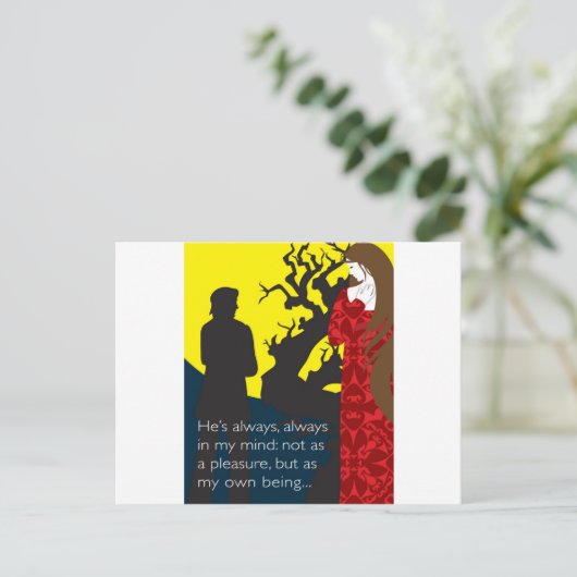 Carte Postale Emily Bronte / Wuthering Height design cadeau avec (Debout devant)