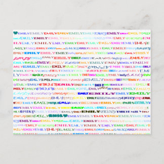 Carte postale Emily Text Design II