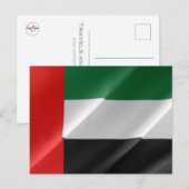 Carte Postale Émirats arabes unis - Drapeau - (Devant / Derrière)