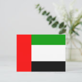 Carte Postale Emirats Arabes Unis Drapeau de haute qualité (Debout devant)