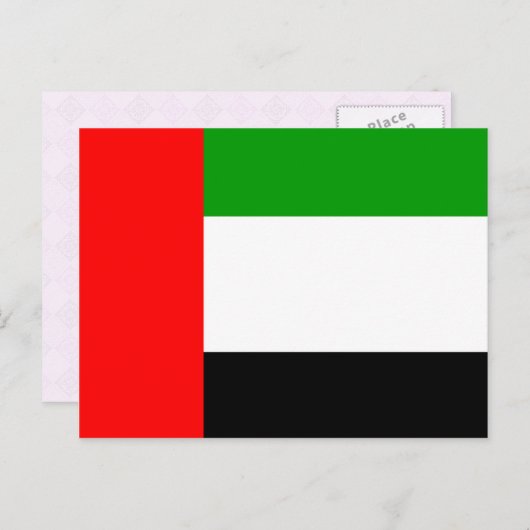 Carte Postale Emirats Arabes Unis Drapeau de haute qualité (Devant / Derrière)