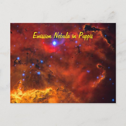 Carte Postale Émission Nebula NGC 2467 en Constellation Puppis (Devant)