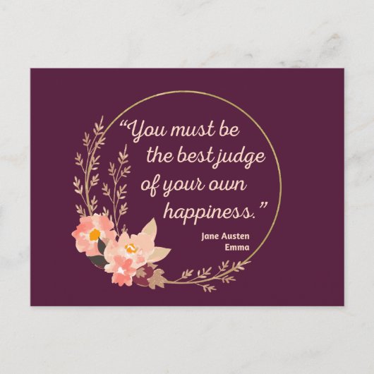Carte Postale Emma By Jane Austen Citation I - Style mignon (Devant)