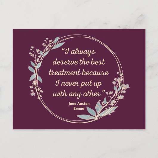 Carte Postale Emma By Jane Austen Quote II - Cute Style (Devant)