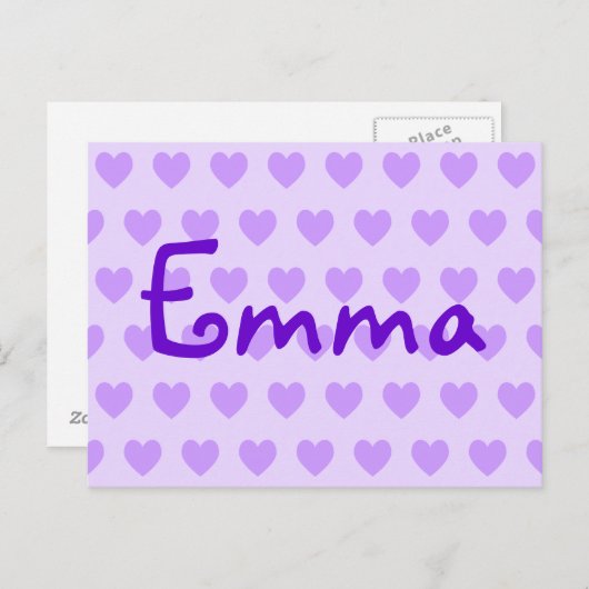 Carte Postale Emma en violet (Devant / Derrière)