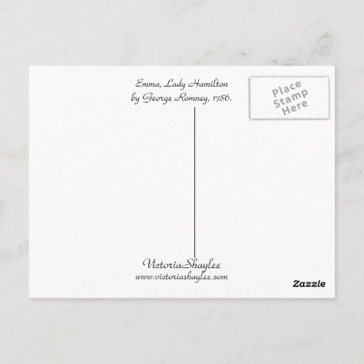 Carte Postale Emma, Lady Hamilton (Dos)