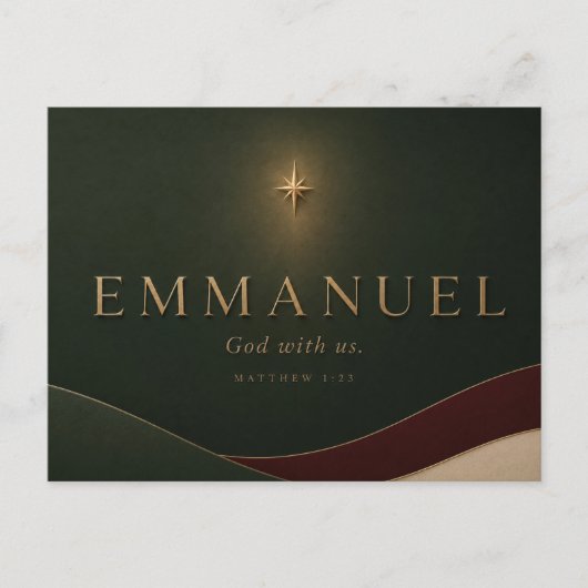 Carte Postale EMMANUEL | Matthieu 1:23 Chrétien (Devant)