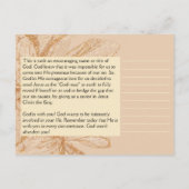 Carte Postale Emmanuel | Noms de la Bible Dévotionnelle de Dieu (Dos)