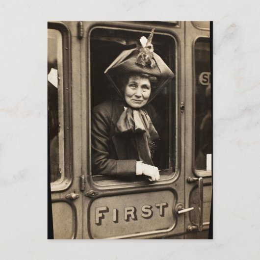 Carte Postale Emmeline Pankhurst Feminist et Suffragette (Devant)
