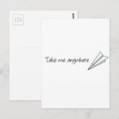 Carte Postale Emmène-moi où que je sois (Devant / Derrière)