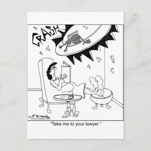 Carte Postale Emmenez-Moi À Votre Avocat (Devant)
