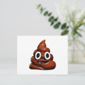 Carte Postale emoji de caca drôle heureux (Debout devant)