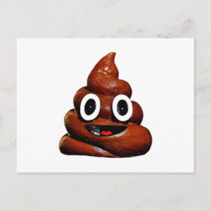 Carte Postale emoji de caca drôle heureux