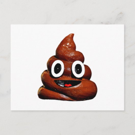 Carte Postale emoji de caca drôle heureux (Devant)