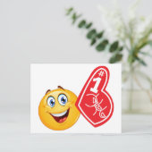 Carte Postale emoji de fan de sport (Debout devant)